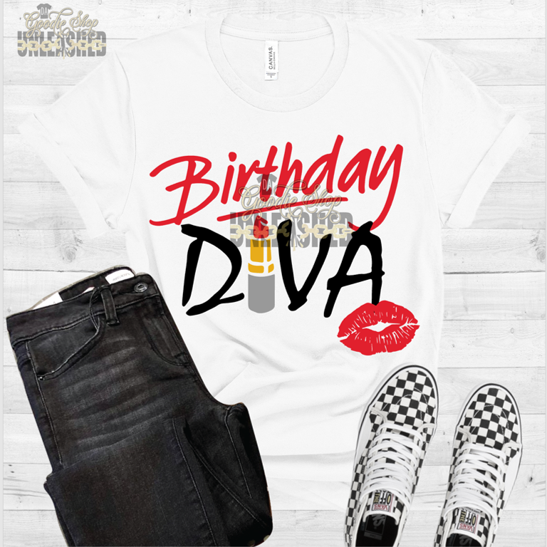 Birthday Diva Lipstick Digital Cut File