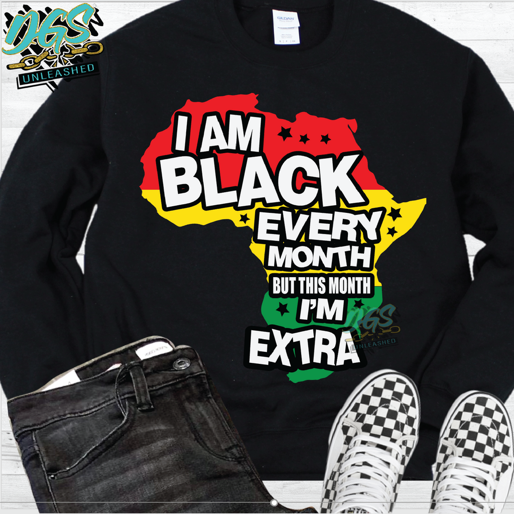 I'm Black Every Month SVG, DXF, PNG, and EPS Cricut-Silhouette Instant Digital Download