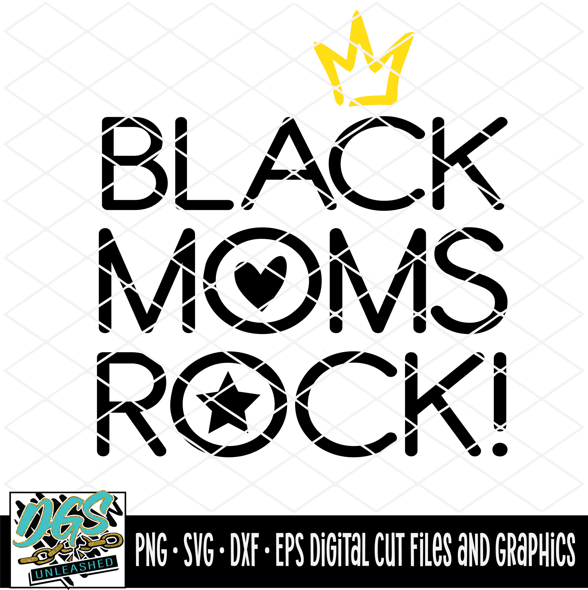 Black Moms Rock! SVG, DXF, PNG, and EPS Cricut-Silhouette Instant Digi ...
