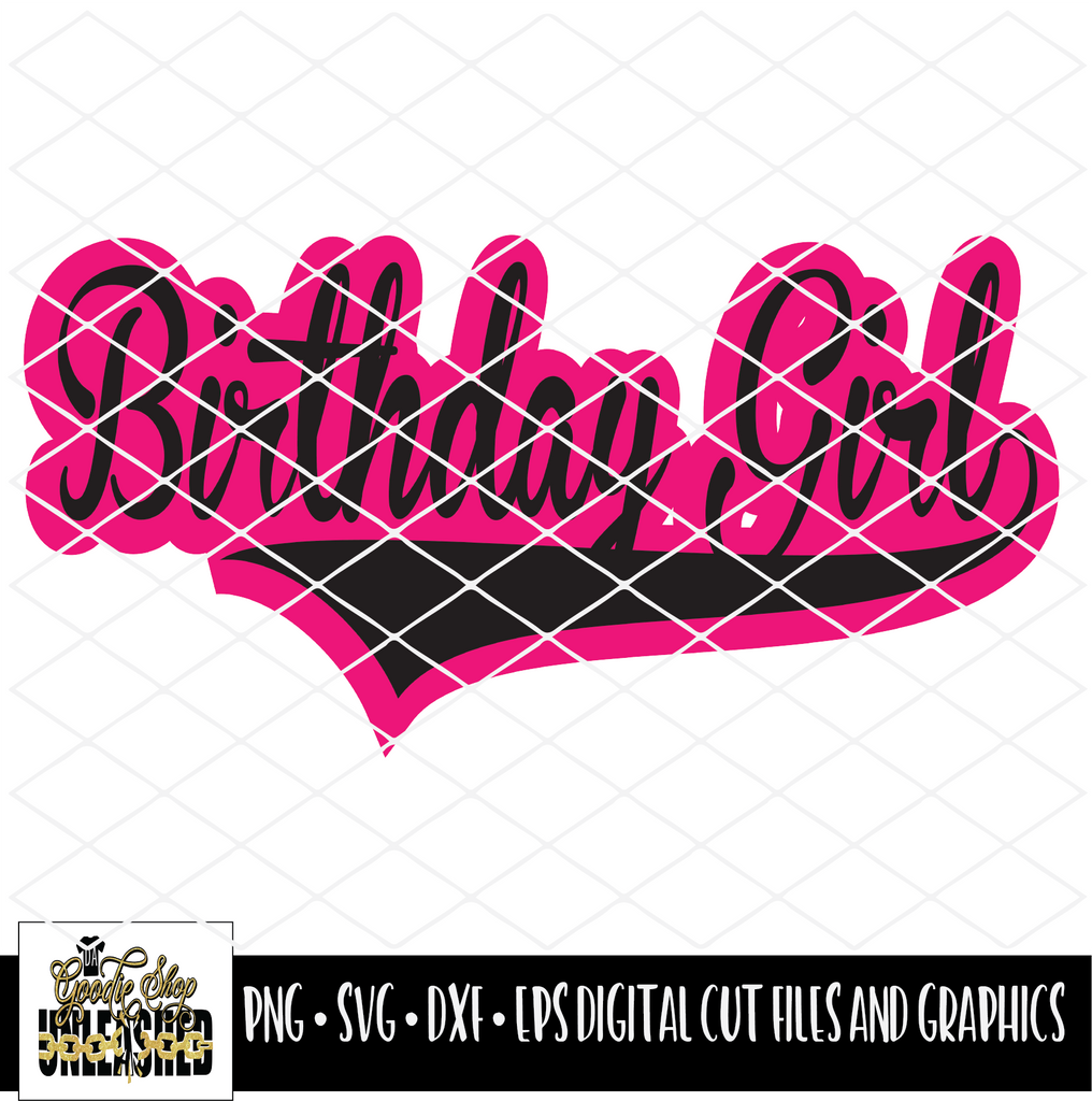 Layered Birthday Girl SVG, DXF, PNG, and EPS Cut File