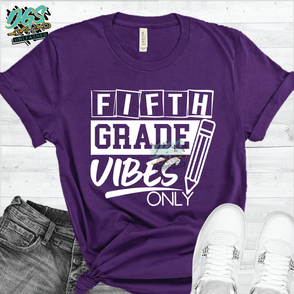Fifth Grade Vibes SVG, PNG, DXF, EPS-Instant Digital Download