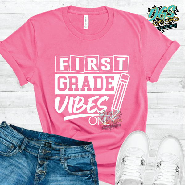 First Grade Vibes SVG, PNG, DXF, EPS-Instant Digital Download