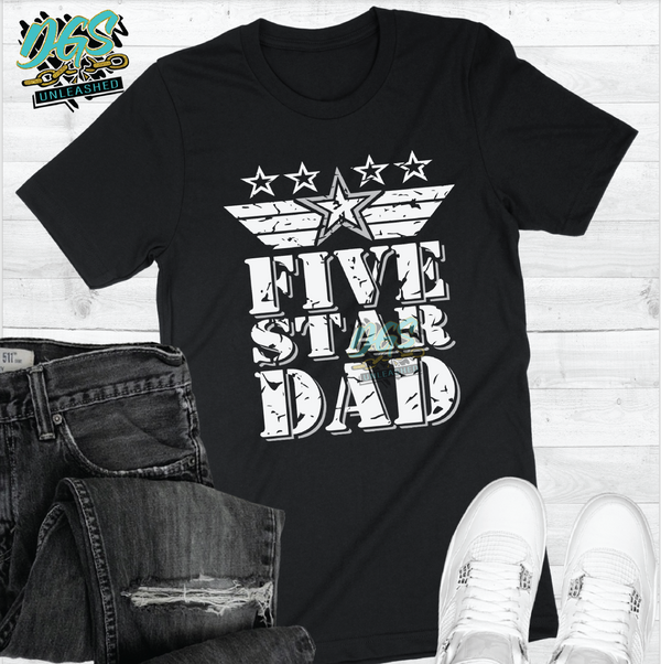 5 Star Dad SVG, DXF, PNG, and EPS Cricut-Silhouette Instant Digital Download