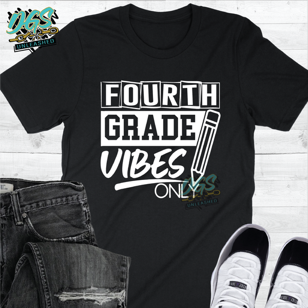 Fourth Grade Vibes SVG, PNG, DXF, EPS-Instant Digital Download