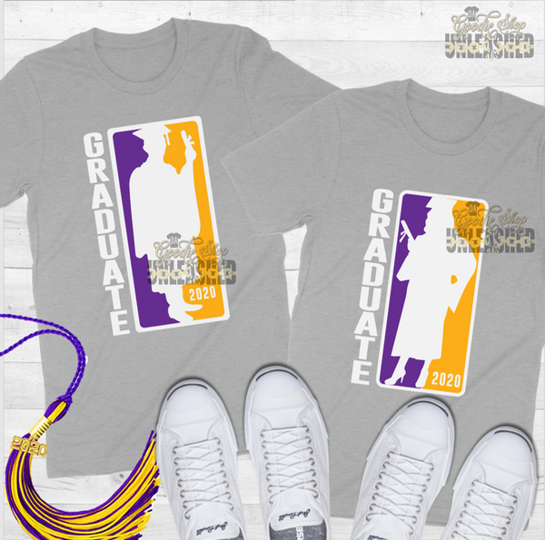 Graduate 2020 (NBA Inspired)  SVG, DXF, PNG, and EPS Digital Files