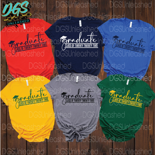 Graduate Class of Twenty Twenty Two SVG, DXF, PNG, and EPS Cricut-Silhouette Instant Digital Download