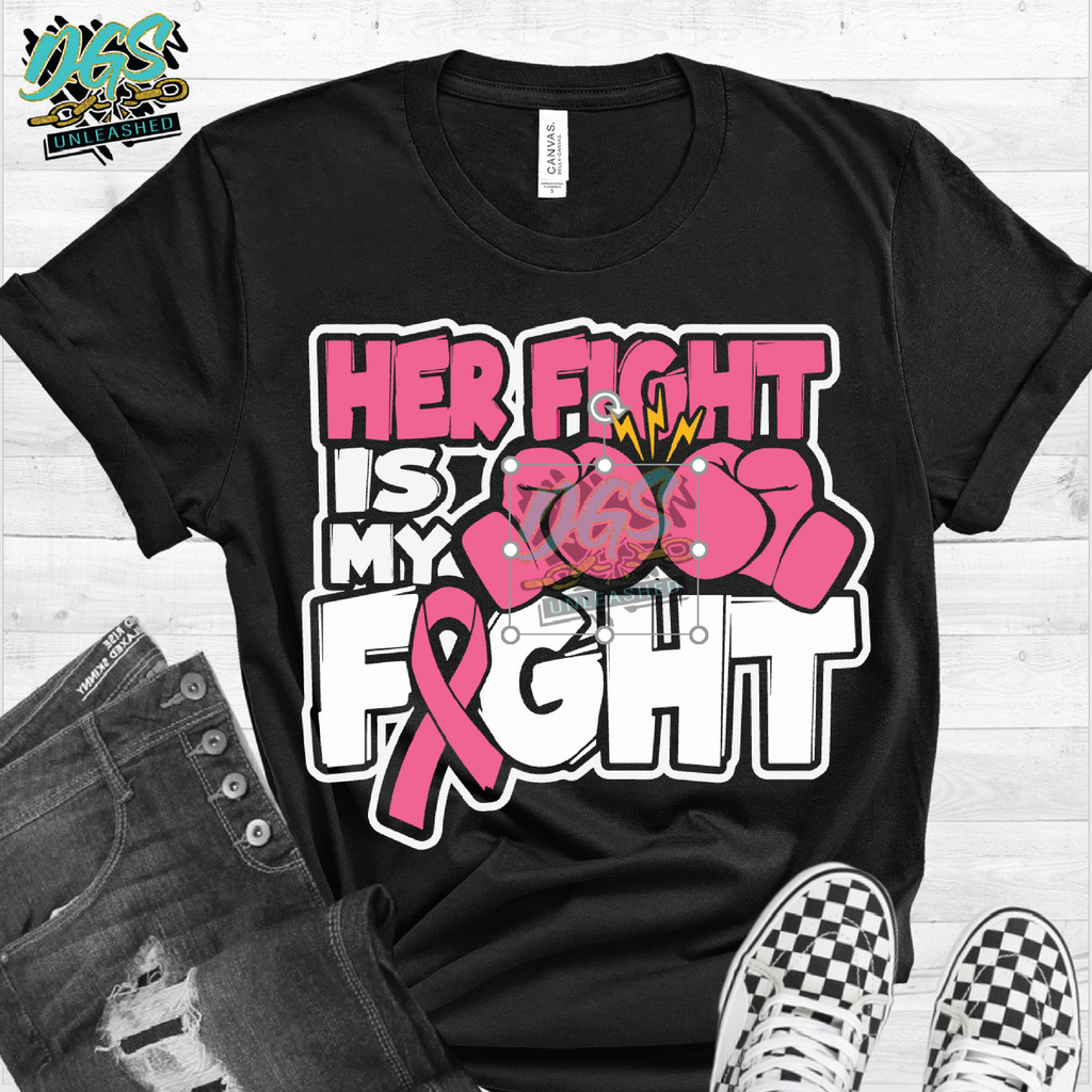 Her Fight is My Fight SVG, DXF, PNG, and EPS Digital Files
