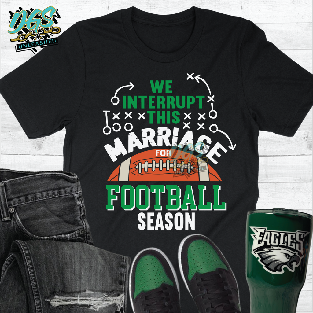 We Interrupt This Marriage For Football Season SVG, PNG, DXF, EPS-Instant Digital Download
