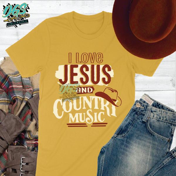 I Love Jesus and Country Music SVG, DXF, PNG, and EPS Cricut-Silhouette Instant Digital Download