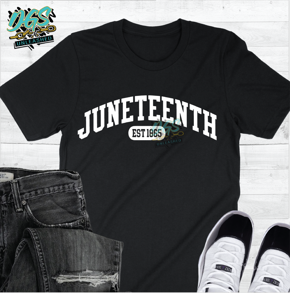 Juneteenth 1865 (Collegiate style) SVG, DXF, PNG, and EPS Cricut-Silhouette Instant Digital Download