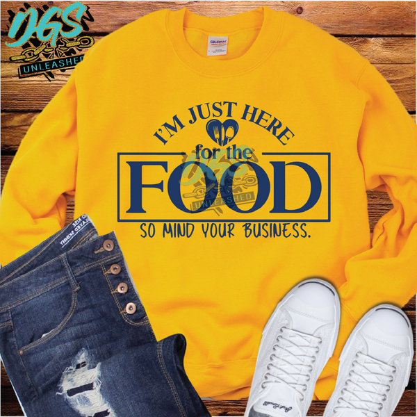 I'm Just Here for the Food SVG, DXF, PNG, and EPS Digital Files