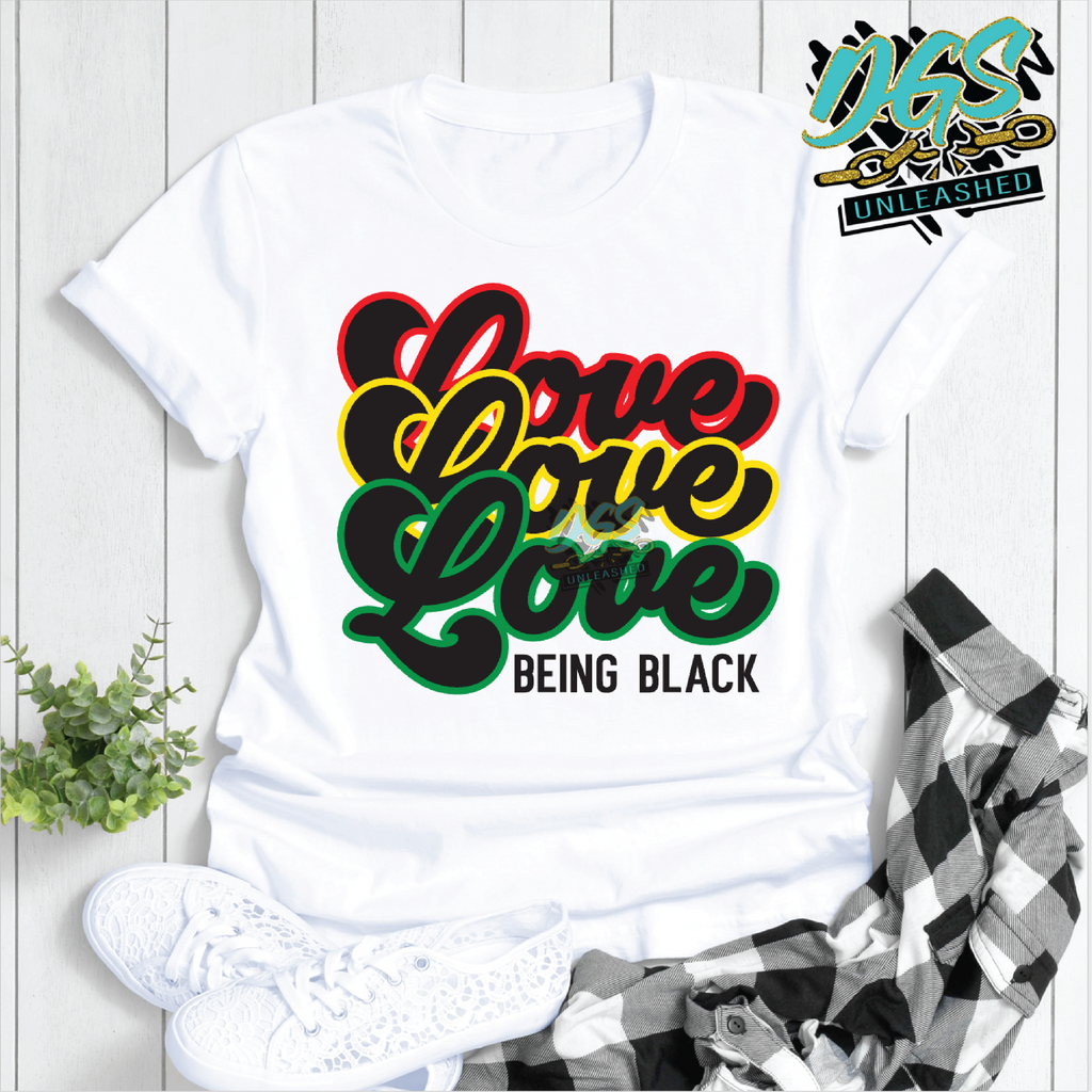 Love 3 Being Black SVG, PNG, DXF, EPS-Instant Digital Download