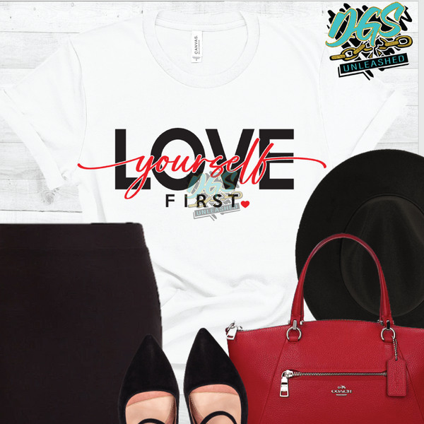 Love Yourself First SVG, DXF, PNG, and EPS Cricut-Silhouette Instant Digital Download