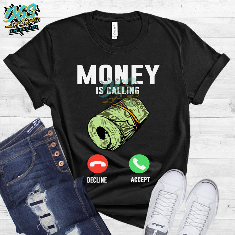Money is Calling SVG, DXF, PNG, and EPS Digital Files