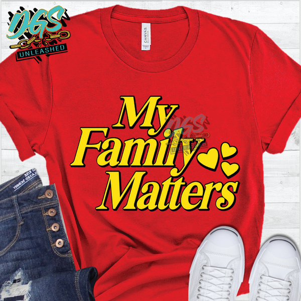 My Family Matters SVG, DXF, PNG, and EPS Cricut-Silhouette Instant Digital Download