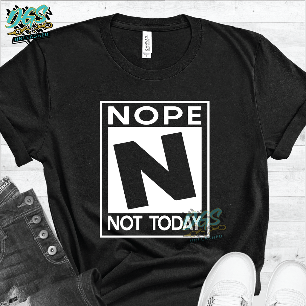 Nope Not Today SVG, DXF, PNG, and EPS Cricut-Silhouette Instant Digital Download