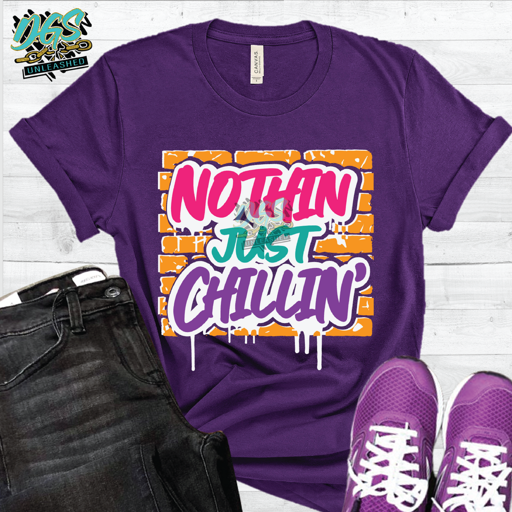 Nothin Just Chillin SVG, DXF, PNG, and EPS Cricut-Silhouette Instant Digital Download