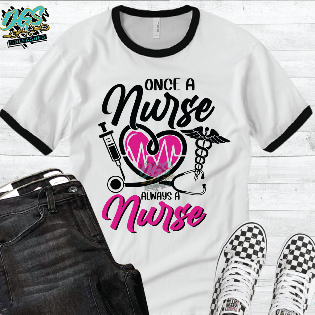 Once a Nurse Always a Nurse SVG, DXF, PNG, and EPS Cricut-Silhouette Instant Digital Download