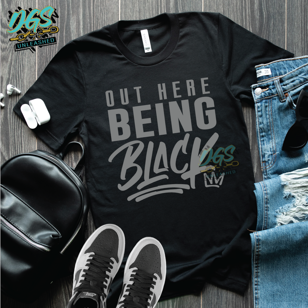 Out Here Being Black SVG, DXF, PNG, and EPS Cricut-Silhouette Instant Digital Download
