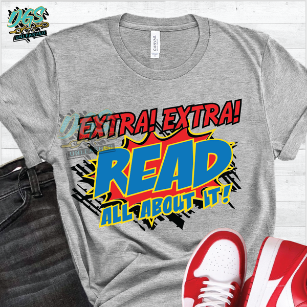 Extra! Extra! Read All About It!!  SVG, DXF, PNG, and EPS Cricut-Silhouette Instant Digital Download