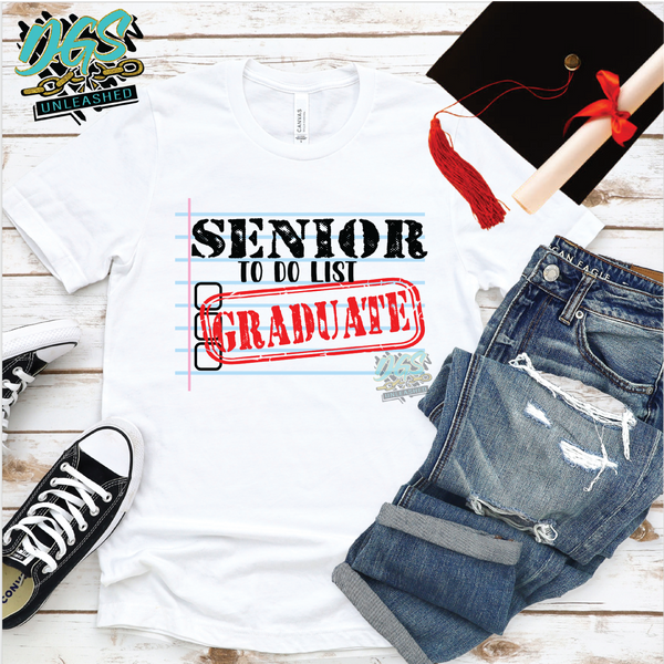 Senior To Do List-Paper SVG, DXF, PNG, and EPS Cricut-Silhouette Instant Digital Download