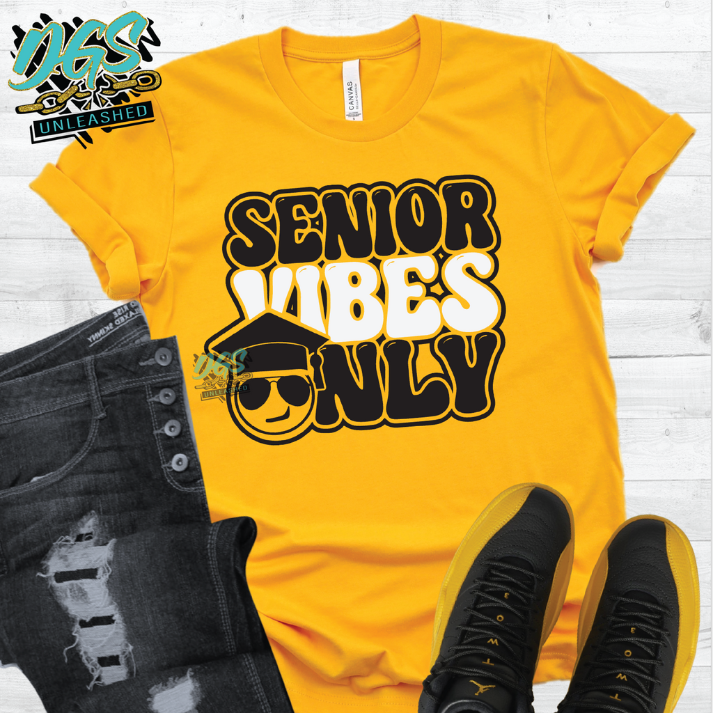 Senior Vibes Only SVG, DXF, PNG, and EPS Digital Files