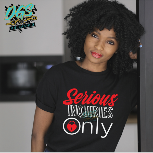 Serious Inquiries Only SVG, DXF, PNG, and EPS Cricut-Silhouette Instant Digital Download