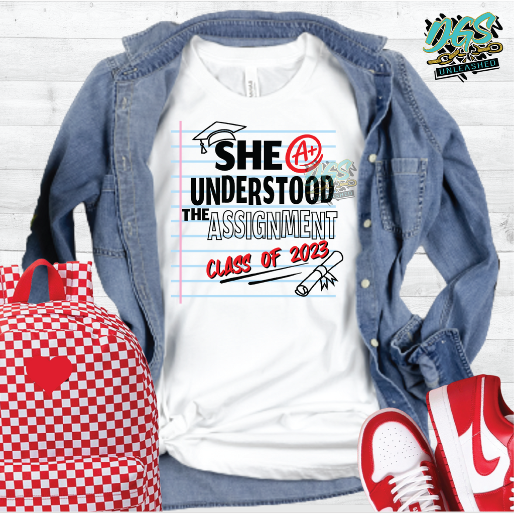 She Understood the Assignment 2023 SVG, DXF, PNG, and EPS Digital Files