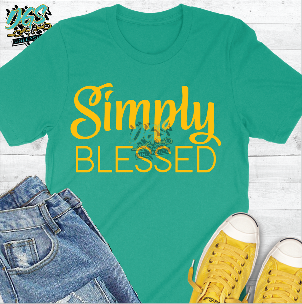 Simply Blessed SVG, DXF, PNG, and EPS Cricut-Silhouette Instant Digital Download