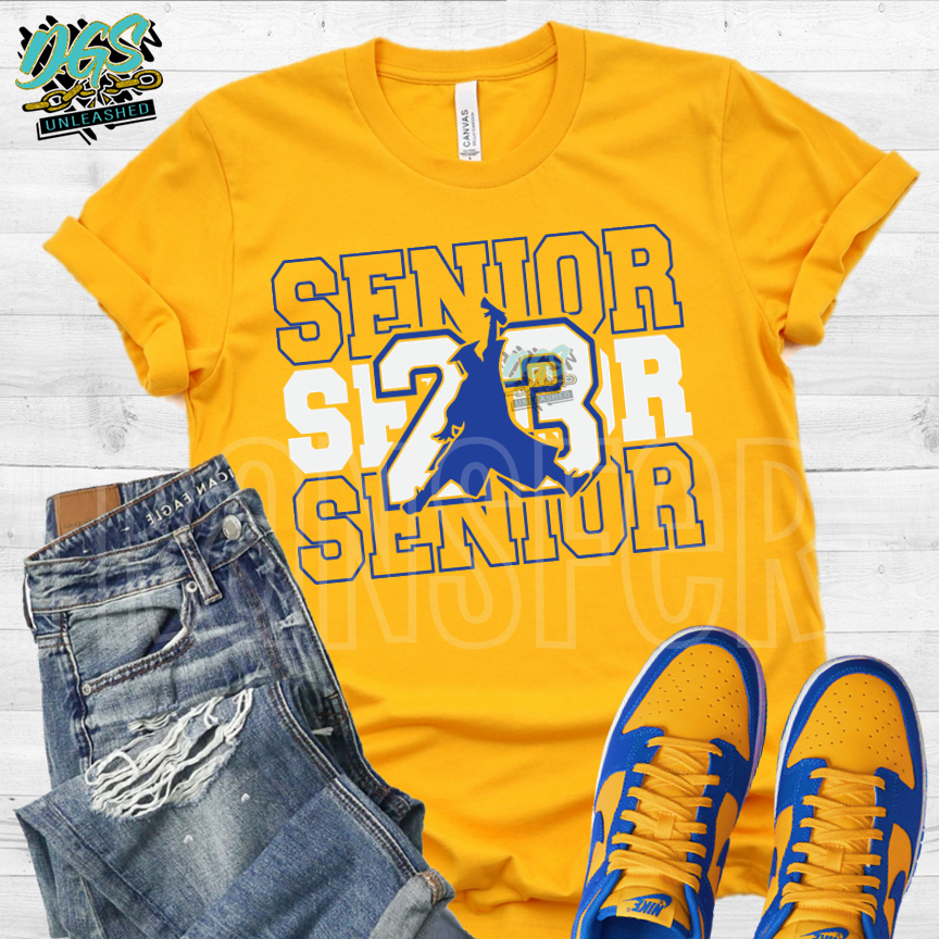 Senior 23 Repeat-Royal and White (SCREEN PRINT TRANSFER ONLY!!)