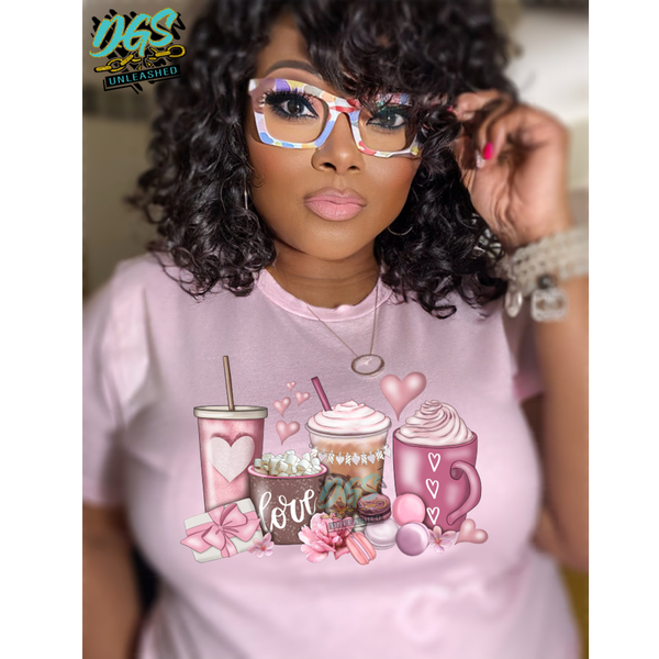 Pink Coffee (SCREEN PRINT TRANSFER ONLY!!)