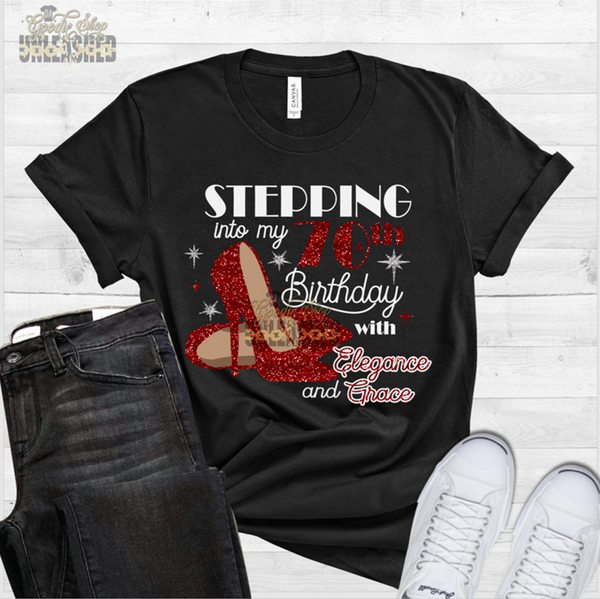 Stepping into Birthday with Elegance and Grace SVG, DXF, PNG, and EPS Digital Files