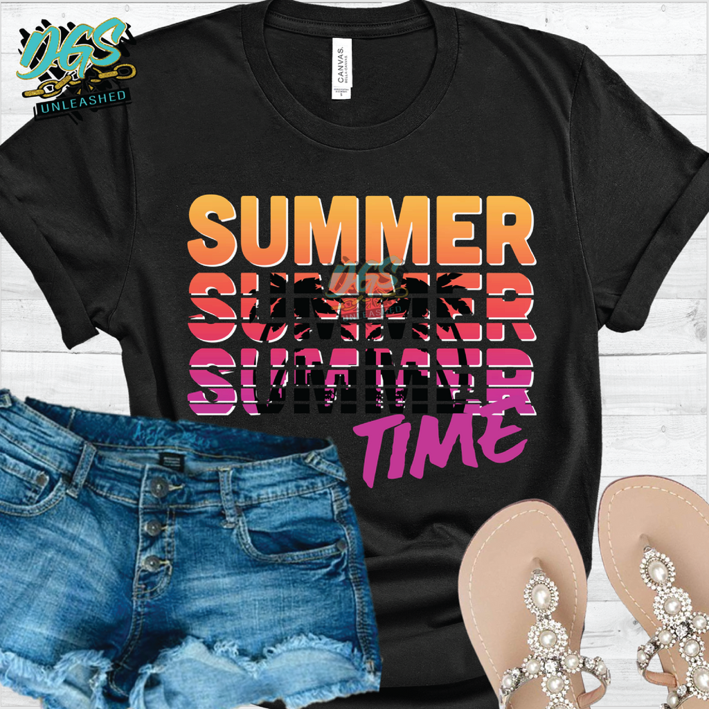 Summer Time SVG, DXF, PNG, and EPS Cricut-Silhouette Instant Digital Download