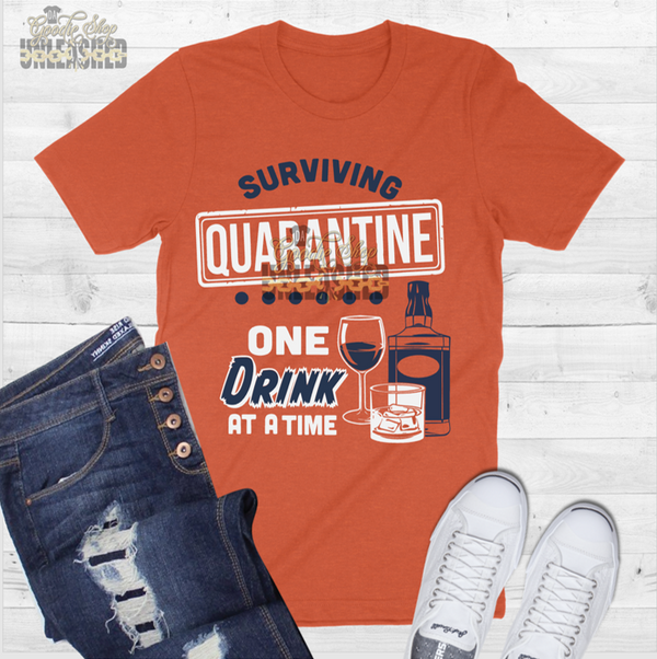 Surviving Quarantine One Drink at a Time SVG, DXF, PNG, and EPS Digital Files