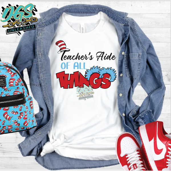 Teacher's Aide of All Things SVG, DXF, PNG, and EPS Cricut-Silhouette Instant Digital Download