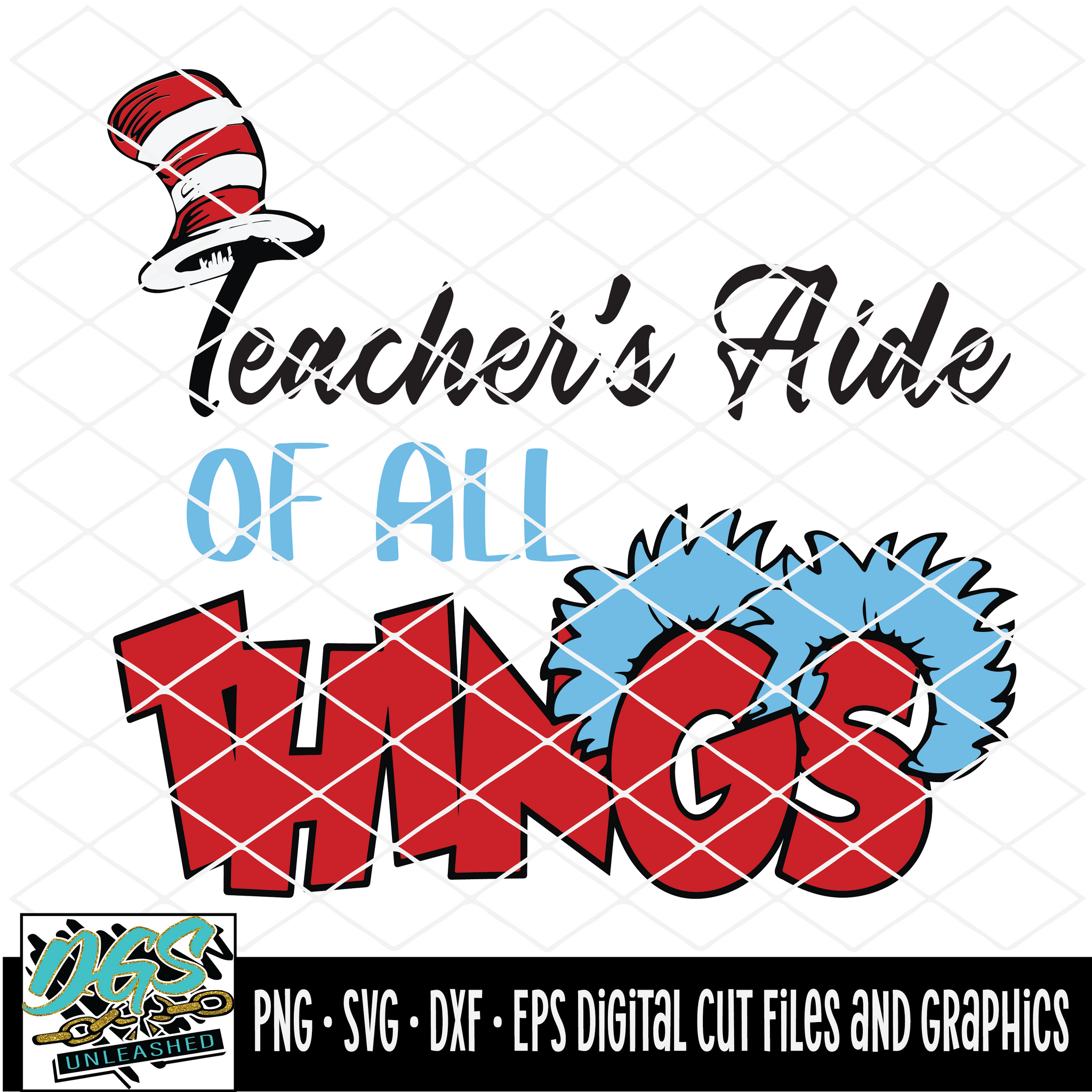 Teacher's Aide Of All Things Svg, Dxf, Png, And Eps Cricut-silhouette 