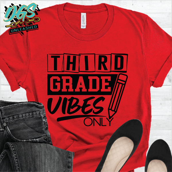 Third Grade Vibes SVG, PNG, DXF, EPS-Instant Digital Download