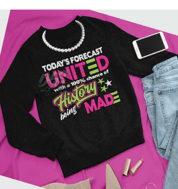 Todays Forecast United with 100% Chance of History Being Made  2021 SVG, DXF, PNG, and EPS Cricut-Silhouette Instant Digital Download