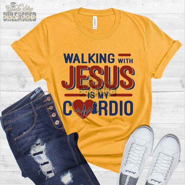 Walking with Jesus is my Cardio SVG, DXF, PNG, and EPS Digital Files