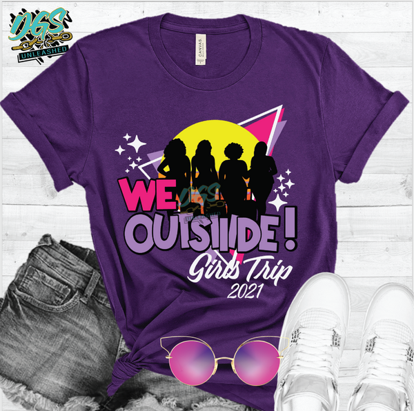 We Outsiiide Girls Trip SVG, DXF, PNG, and EPS Cricut-Silhouette Instant Digital Download