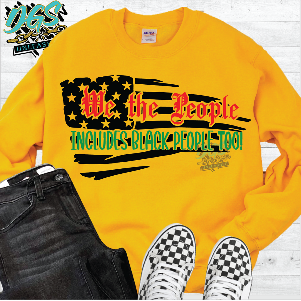 We The People, Includes Black People Too! SVG, DXF, PNG, and EPS Cricut-Silhouette Instant Digital Download