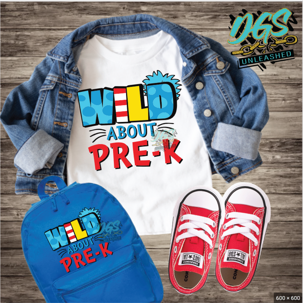 Wild About PreK SVG, DXF, PNG, and EPS Digital Files