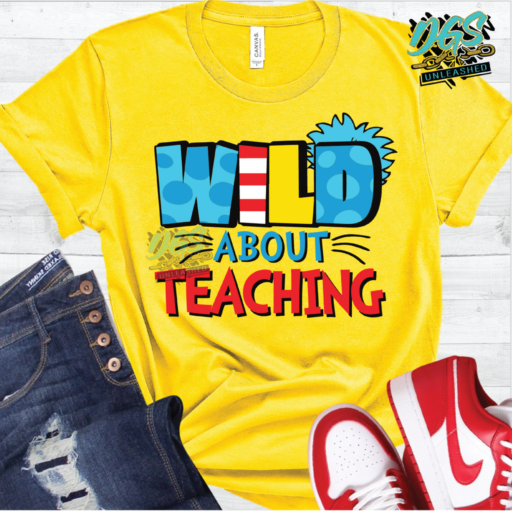 Wild About Teaching SVG, DXF, PNG, and EPS Cricut-Silhouette Instant Digital Download