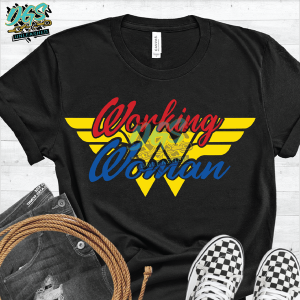 Working Woman (Wonder Woman Inspired) SVG, DXF, PNG, and EPS Digital Files